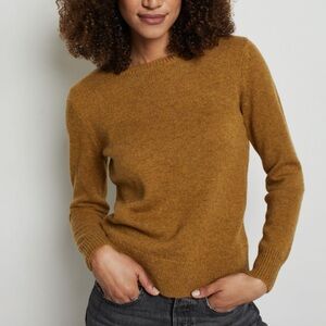 Pendleton Shetland Washable Wool Crewneck Sweater Gold Minimalist-Medium
